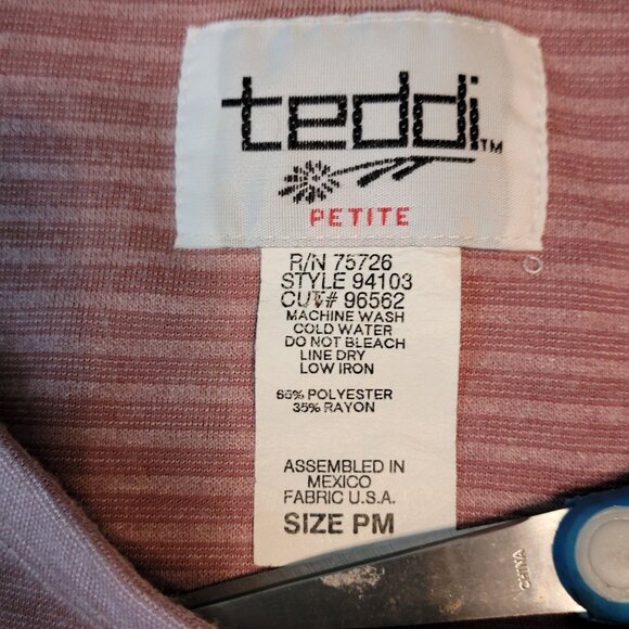 Vtg Teddi T Shirt Midi Dress M P Heathered Pink Minimalist Coastal Y2k - Picture 5 of 8